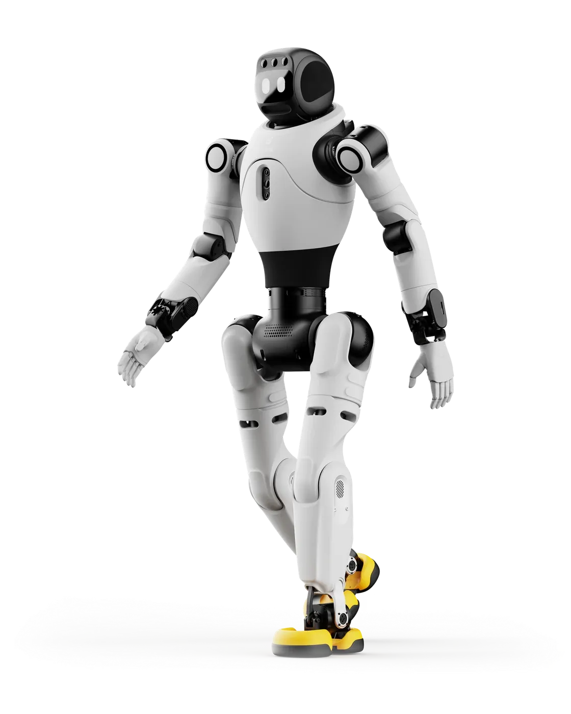 AGIBOT X2 humanoider Roboter beim Gehen, Seitenansicht